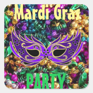 Mardi Gras Party 20, marca Etiqueta de Etiqueta Ma