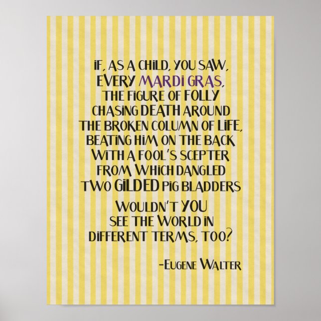 Mardi Gras Poster (Frente)