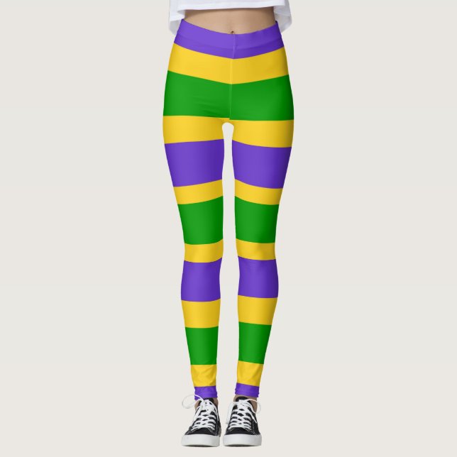Mardi Gras Stripes leggings (Frente)