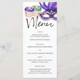 Mardi Gras Themed Menu Modelo