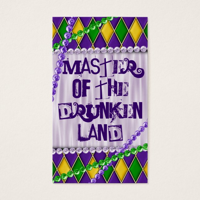 Mardi Gras Themed Miçangas, Harlequin Diamond (Frente)