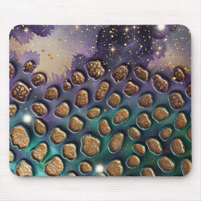 Mardi Gras Vibes Leopard Imprime Mouse Pad (Frente)