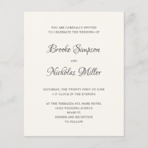 MARFIM BAIXO CUSTO Casamento Mínimo Elegante Sim