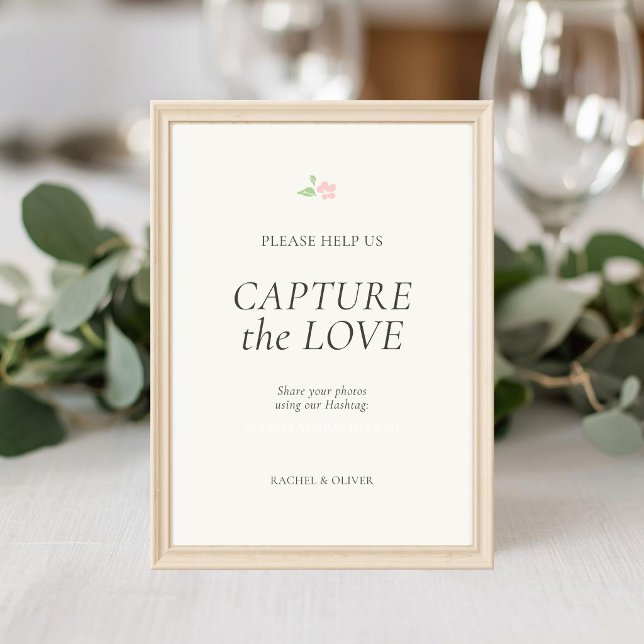 Marfim | Capture o Amor Mesa de Casamento Cartão S (Criador carregado)
