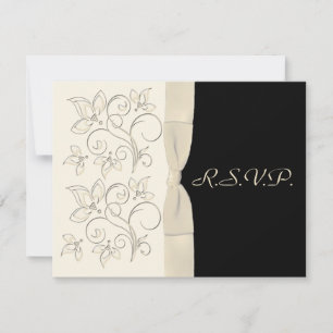 Marfim e substituição preta do cartão de R.S.V.P.