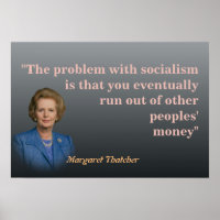 Margaret Thatcher Cita O Poster Socialismo