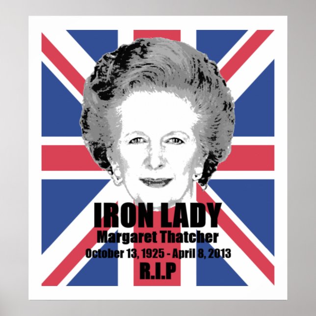 Margaret Thatcher Iron Lady R.I.P poster (Frente)