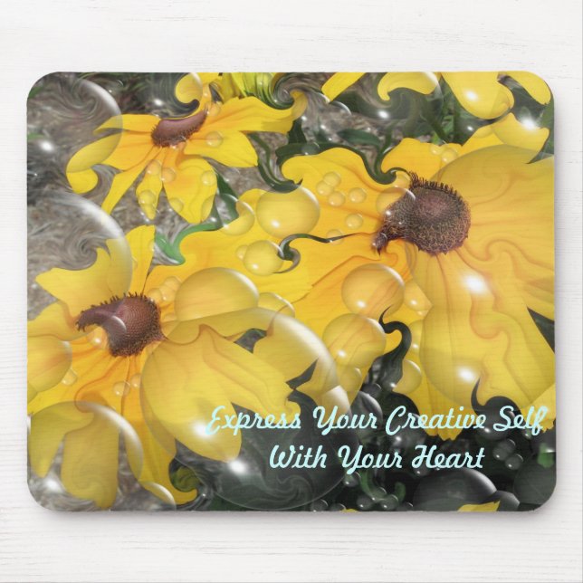 Margarida abstrata Mousepad (Frente)