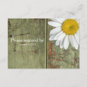 Margarida do país e madeira RSVP do celeiro com