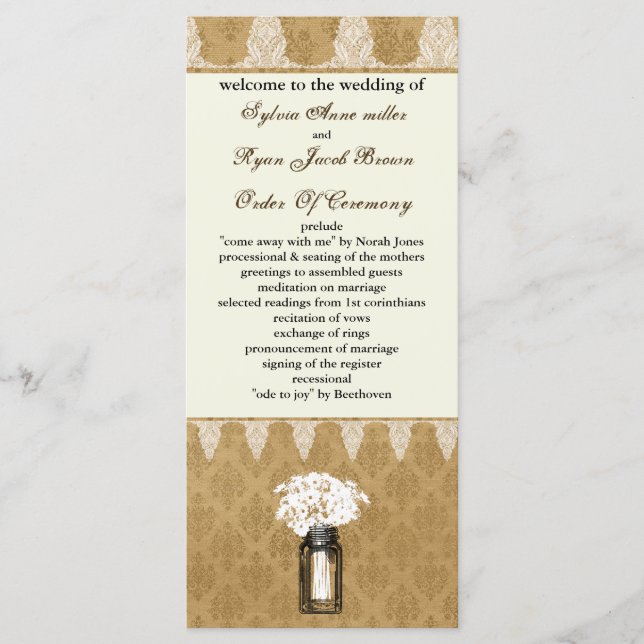 margarida em mason jar, programa de casamento burl (Frente)