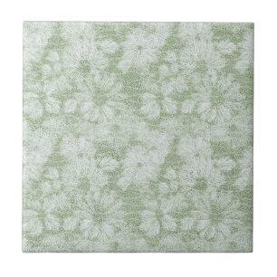 Margarida Floral Verde Lima Aveludado