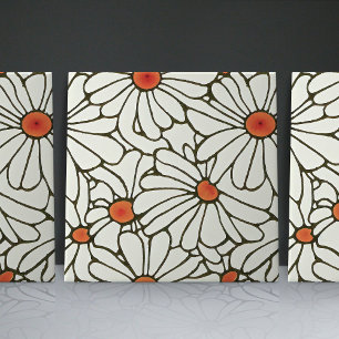 Margaridas Art Nouveau Sem costura flores azuis br
