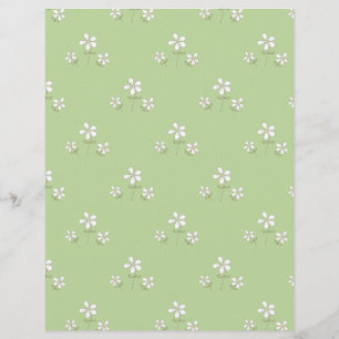 Margaridas Brancas Adoráveis no Livro Verde