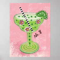 Margarita Na Arte De Parede De Poster Rosa