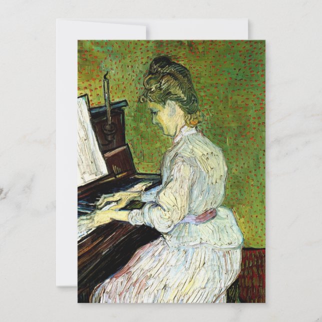Marguerite Gachet no Piano por Vincent van Gogh (Frente)