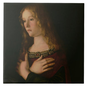 Maria Madalena, detalhe do Virgin e criança w