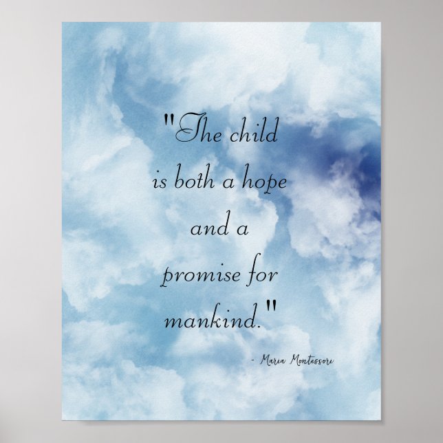 Maria Montessori Quote Poster (Frente)