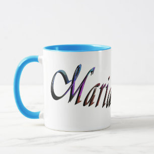 Maria, nome, logotipo, caneca de café combinado
