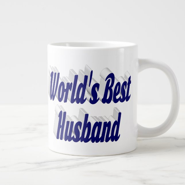 Marido com meia-texto azul escuro caneca gigante d (Direita)