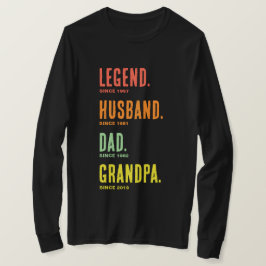 Marido Lendário Pai Avô Desde Camisa Manga Longa