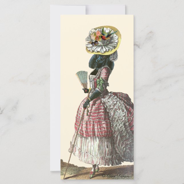 Marie Antionette Black Poodle do século 18 (Frente)