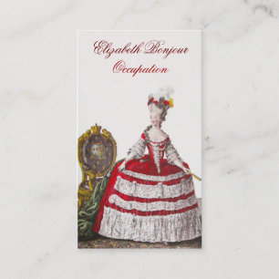 Marie Antoinette Fashion ~ Cartão de visita Verme