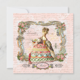 Marie Antoinette French Script e Roses Rosa