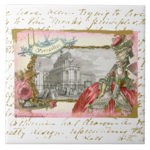 Marie Antoinette no azulejo da arte da colagem de