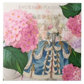 Marie Antoinette Pink Hydrangea Azulejo cerâmica