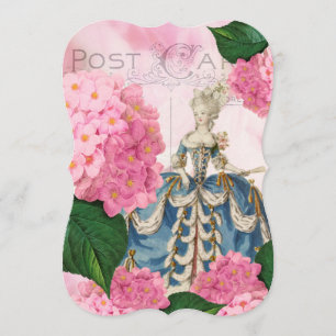 Marie Antoinette Pink Hydrangea Convites Personali