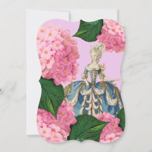 Marie Antoinette Pink Hydrangea Convites Personali