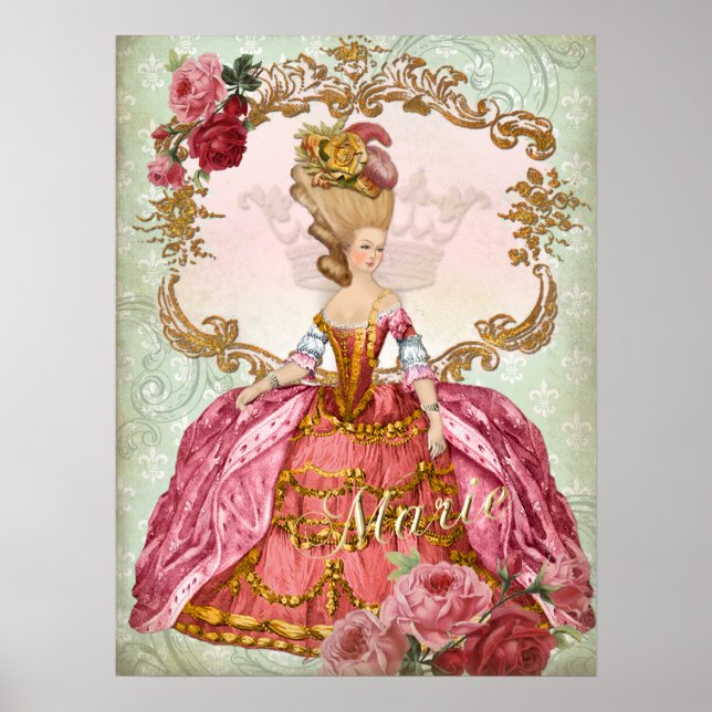Marie Antoinette Verseilles Queen Impressão (Frente)