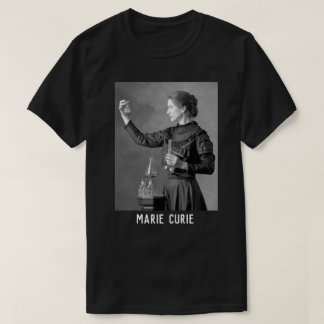 marie curie é a camisa elegante negra da física.