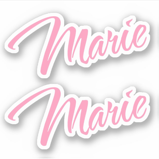 Marie Decorative Name (Nome decorativo) no adesivo (Frente)