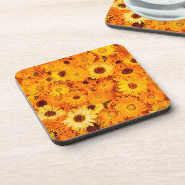 Marigold Flowers Porta copos (Left Side)