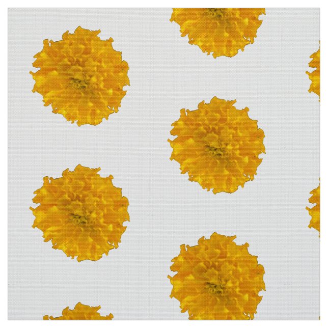 Marigolds & White Background Tecido (Modelo)