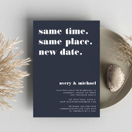 Marinha | Anúncio de Adiamento de Casamento Modern