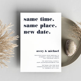 Marinha | Anúncio de Atraso de Casamento Moderno