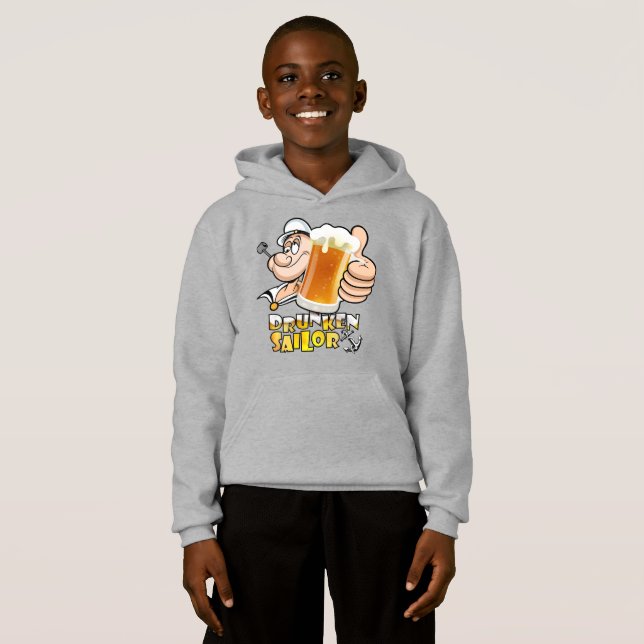 Marinheiro Bêbado | Kids Hoodie (Frente Completa)