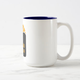 Marinho Azul, 15 oz, caneca de dois tons