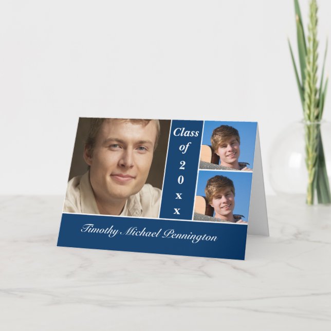 Marinho azul 3 festa de formatura anúncio (Frente)