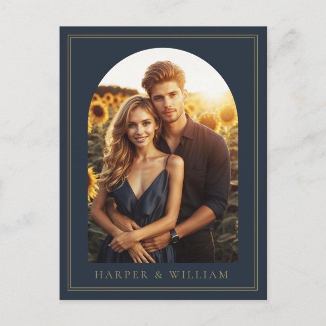 marinho azul arco foto salvar o cartão postal (Frente)