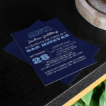 Marinho Azul Bar Mitzvah Convite com Nome Logotipo<br><div class="desc">Estes convites casuais de chic são perfeitos para qualquer celebração do Bar Mitzvah. Cada linha de texto é perfeitamente personalizável para dizer exatamente o que você quer!</div>