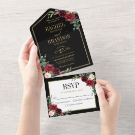 Marinho Azul Blush Borgonha Dourada Casamento Geom
