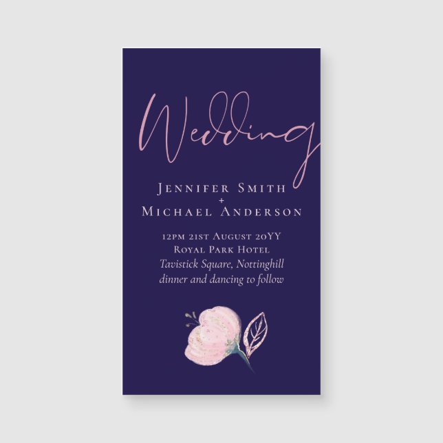 Marinho Azul Blush Cor-de-rosa-rosa Orçamento de C (Frente)