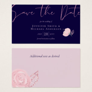 Marinho Azul Blush Rosegold Orçamento de Casament