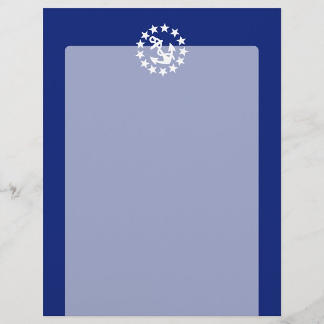 Marinho Azul  de Bandeira Náutica Americana (Frente)