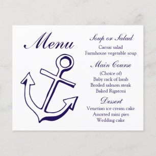 Marinho Azul de de Ancoragem de Menu Náutico