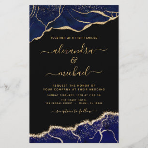 Marinho Azul Dourado Casamento Azul