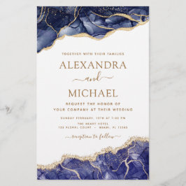 Marinho Azul Dourado Casamento Azul